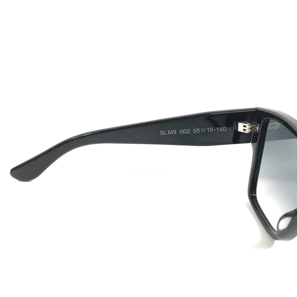 Saint Laurent Sunglasses SLM9 002 Black Oversized Square w/ Gray Gradient Lenses